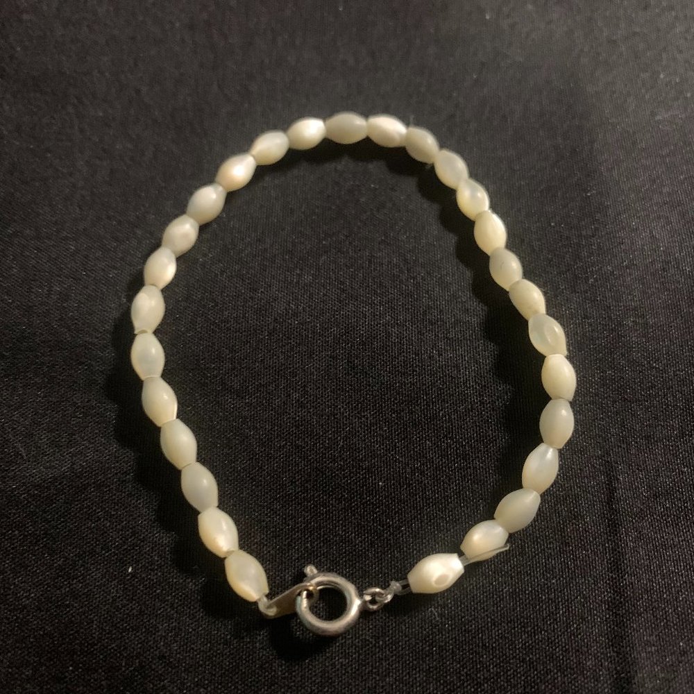 White Bead Bracelet